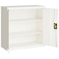 vidaXL Dokumentskåp vit 90x40x90 cm stål