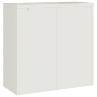vidaXL Dokumentskåp vit 90x40x90 cm stål