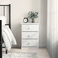vidaXL Sängbord ALTA vit 41x35x55,5 cm massiv furu