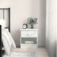 vidaXL Sängbord ALTA vit 41x35x41 cm massiv furu