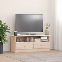 vidaXL Tv-bänk med lådor ALTA 100x35x41 cm massiv furu
