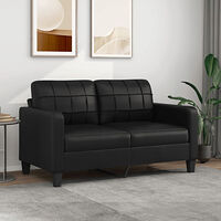 vidaXL 2-sitssoffa svart 140 cm konstläder
