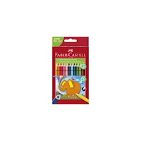 FABER-CASTELL Färgpenna Jumbo trekant 12 färger/fp
