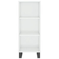 vidaXL Högskåp vit högglans 34,5x34x180 cm konstruerat trä