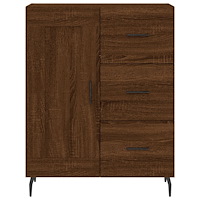 vidaXL Högskåp brun ek 69,5x34x180 cm konstruerat trä