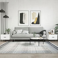 vidaXL Soffbord 2 st vit högglans 50x50x40 cm konstruerat trä