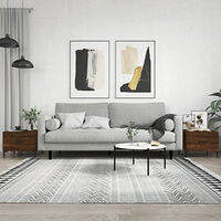 vidaXL Soffbord 2 st brun ek 50x50x40 cm konstruerat trä