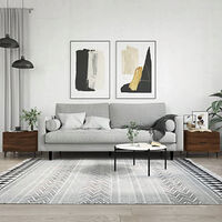 vidaXL Soffbord 2 st brun ek 50x50x40 cm konstruerat trä
