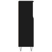 vidaXL Badrumsskåp svart 30x30x100 cm konstruerat trä