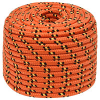 vidaXL Båtlina orange 14 mm 50 m polypropylen