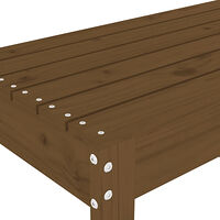vidaXL Trädgårdsbänk honungsbrun 110x38x45 cm massiv furu