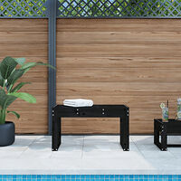 vidaXL Trädgårdsbänk svart 80x38x45 cm massiv furu