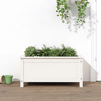 vidaXL Odlingslåda 82,5x40x39 cm vit massiv furu