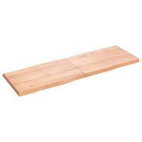 vidaXL Bordsskiva ljusbrun 180x60x(2-6) cm massivt trä levande kant