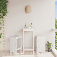 vidaXL Barstolar 2 st vit 40x36x75 cm massiv furu