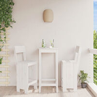 vidaXL Barpallar 2 st vit 40x48,5x115,5 cm massiv furu