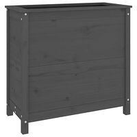 vidaXL Odlingslåda 82,5x40x78 cm grå massiv furu