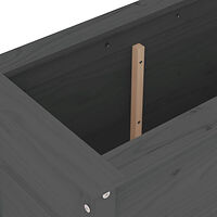 vidaXL Odlingslåda 82,5x40x78 cm grå massiv furu