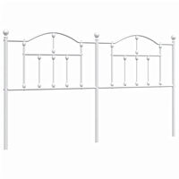 vidaXL Huvudgavel metall vit 180 cm