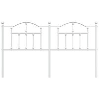 vidaXL Huvudgavel metall vit 180 cm