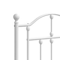 vidaXL Huvudgavel metall vit 180 cm