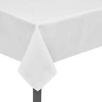 vidaXL 5 Bordsdukar Vit 130 x 130 cm