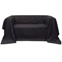 vidaXL Sofföverdrag micromocka 270 x 350 cm antracit