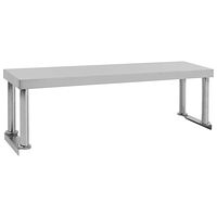 vidaXL Överhylla för arbetsbord 120x30x35 cm rostfritt stål