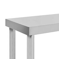 vidaXL Överhylla för arbetsbord 120x30x35 cm rostfritt stål