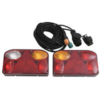vidaXL Släpvagnsbelysning 2 st röd 23x6x13 cm 12V klassisk glödlampa