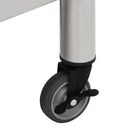 vidaXL Arbetsbord med hjul 80x30x85 cm rostfritt stål