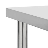 vidaXL Arbetsbord med hjul 60x30x85 cm rostfritt stål