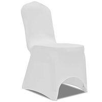 vidaXL Stolsöverdrag stretch 100 st vit