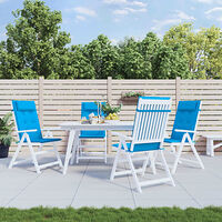 vidaXL Stolsdynor för stolar med hög rygg 4 st ljusblå oxfordtyg