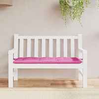 vidaXL Bänkdyna rosa 120x50x7 cm tyg