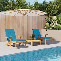 vidaXL Stolsdynor för däckstolar 2 st ljusblå oxfordtyg