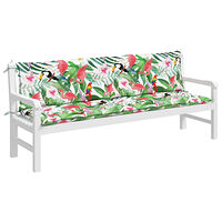 vidaXL Bänkdynor 2 st flerfärgad 200x50x7 cm tyg