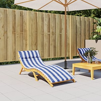 vidaXL Dyna till solsäng blå&vit randig 180x60x4 cm oxfordtyg
