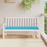 vidaXL Bänkdyna för trädgården turkos 150x50x4 cm oxfordtyg