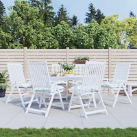 vidaXL Stolsdynor 6 st bladmönster 40x40x7 cm tyg