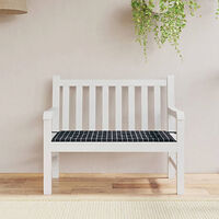 vidaXL Bänkdyna för trädgården svartrutig 120x50x4 cm oxfordtyg