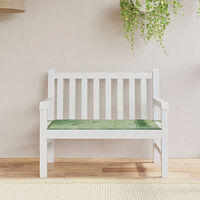 vidaXL Bänkdyna för trädgården bladmönster 100x50x4 cm oxfordtyg