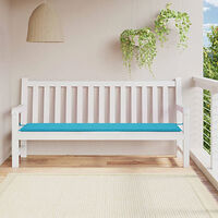 vidaXL Bänkdyna för trädgården turkos 200x50x4 cm tyg