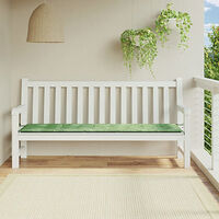 vidaXL Bänkdyna för trädgården bladmönster 200x50x4 cm tyg