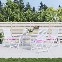 vidaXL Stolsdynor 2 st rosa 40x40x4 cm tyg