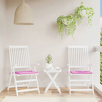 vidaXL Stolsdynor 2 st rosa 40x40x4 cm tyg