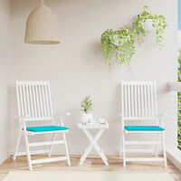 vidaXL Stolsdynor 2 st turkos 50x50x4 cm tyg