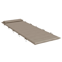vidaXL Dyna till solsäng taupe 180x60x4 cm oxfordtyg