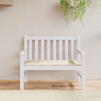vidaXL Bänkdyna för trädgården gräddvit 100x50x4 cm oxfordtyg