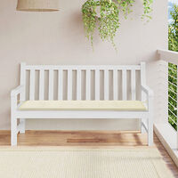 vidaXL Bänkdyna för trädgården gräddvit 150x50x4 cm oxfordtyg